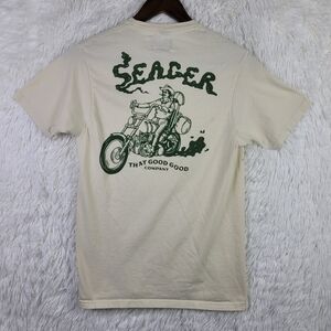 Seager Beige That Good Good Motorcycle Graphic‎ Tee Unisex S